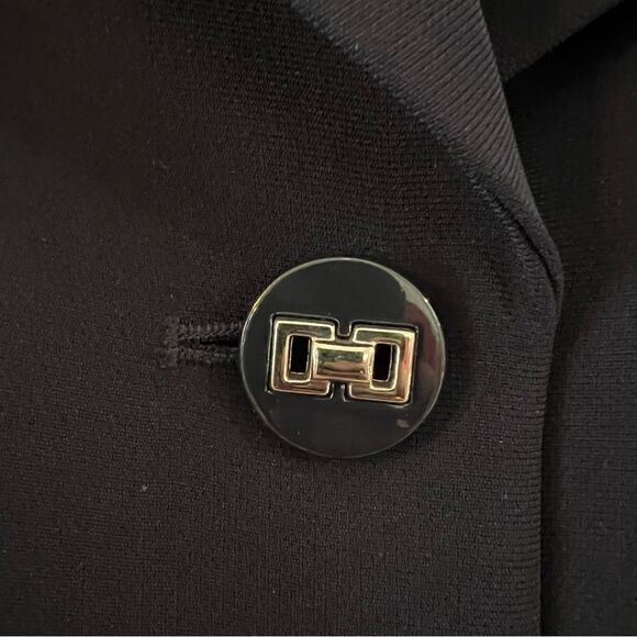 Jones Studio Blazer Navy Blue Size 12 Button Closure Fully Lined - Picture 2 of 7